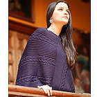 'Double Plum Braids' Alpaca Wool Poncho