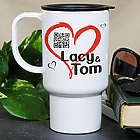 Personalized Romantic Message Barcode Travel Mug