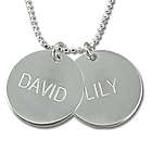 A Mother's Personalized Silver Disc Necklace