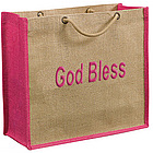 Eco Friendly Braided Handle Jute Bag