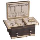 Solid Wood Ebony and Maple Jewelry Box Chest