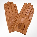 Men's Tan Italian Leather Gloves
