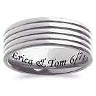 Mens Titanium Engraved Purity Band - Personalized Jewelry