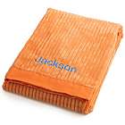 Bright Orange Ribbed Blanket