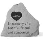 In Memory of Personalized Pet Memorial Stone with Heart
