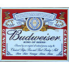 Budweiser Label Metal Sign