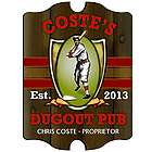 Vintage Personalized Dugout Bar and Pub Sign