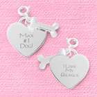 Dog Bone and Heart Charm