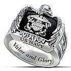 Sterling Silver U.S. Navy Ring