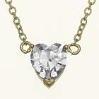 Solitaire Heart April Birthstone Pendant