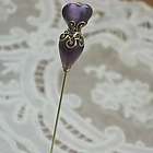 Antiqued Replica Brass Dearest Heart Hatpin