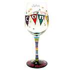 Congrats Hand Painted Wine Glass