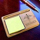 Personalized Veterinarian Wooden Notepad and Pen Holder