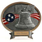 Personalized Liberty Bell Resin Oval Plaque