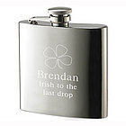 Personalized Four-Leaf Clover Stainless Steel Flask