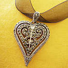 Marcasite and Sterling Silver Heart Choker
