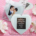 Heart Design Glass Photo Coaster