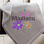 Flower Power Personalized Sweatshirt Blanket