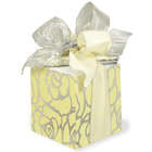 Silver Rose Foil Note Cube and Pen Set