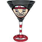 Ohio State Handpainted Martini Glass Set