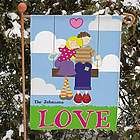 Personalized Couple on Swing Garden Flag