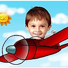 Your Photo in a Little Fighter Pilot Caricature
