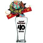 Personalized 40th Birthday Pilsner Glass