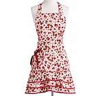 Strawberry Gingham Bib Apron
