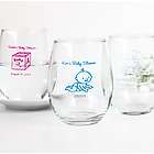 Personalized Baby Shower Stemless Wine Glass