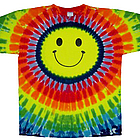 Smiley Face Rainbow Tie Dye T-Shirt
