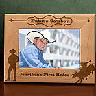 Personalized Rodeo Bull Rider Wooden Picture Frame