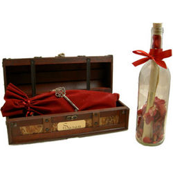 birthday gift ideas across the miles
 on Deluxe Across the Miles Message Bottle and Keepsake Box - FindGift.com