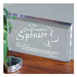 Personalized Confirmation Sponsor Paperweight