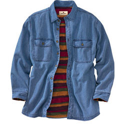 Men's Fleece Lined Denim Shirt Jacket - FindGift.com