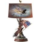 Patriotic Eagle Art Table Lamp