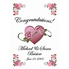Standard Size Personalized Heart Congratulations Wedding Flag
