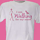 Personalized Ribbon Walk Breast Cancer Awareness T-Shirt