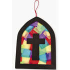 Cross Stained Glass Window Tissue Paper Craft Kit