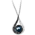 Diamond and Freshwater Cultured Black Pearl Necklace