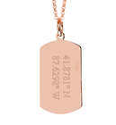 Personalized Coordinates Rose Gold Dog Tag