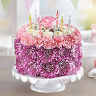 Birthday Wishes Large Pastel Flower Cake