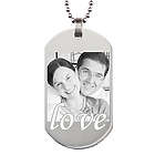 Custom Photo Love Dog Tag in Stainless Steel