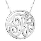 Personalized Stunning Monogram Necklace in Sterling Silver