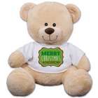 Personalized Merry Christmas Plush Teddy Bear