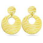 Exotic 14K Yellow Gold Earrings