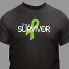 I'm a Cancer Survivor Ribbon and Heart T-Shirt