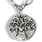 Walk Boldly Grow Wise Tree Sterling Silver Necklace