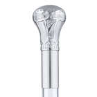 Chrome-Plated Knob Handle Walking Cane with Lucite Shaft