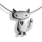 Alley Cat Sterling Silver Charm Necklace