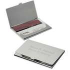 Personalized Brushed Metal Stainless Steel Business Card Holder